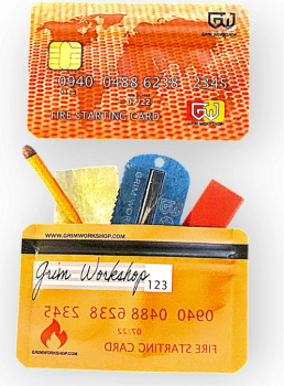 GRIM WORKSHOP®: Fire Stash Card Credit Card Size Waterproof EDC Wallet Zip Pouch